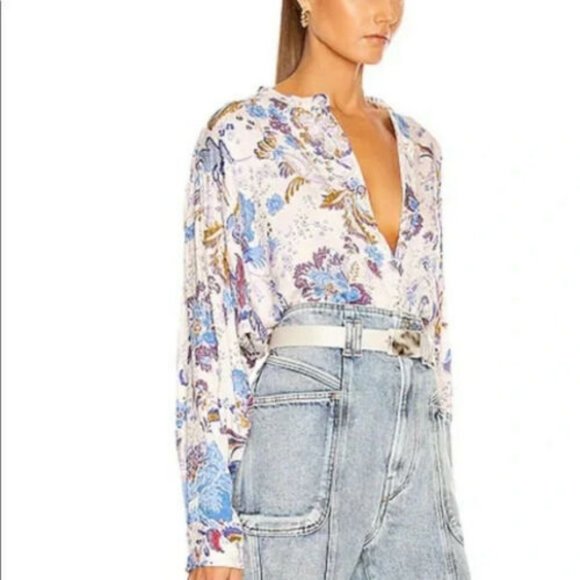Isabel Marant Tops - ISABEL MARANT ÉTOILE Catchell Shirt In Ecru 8 40